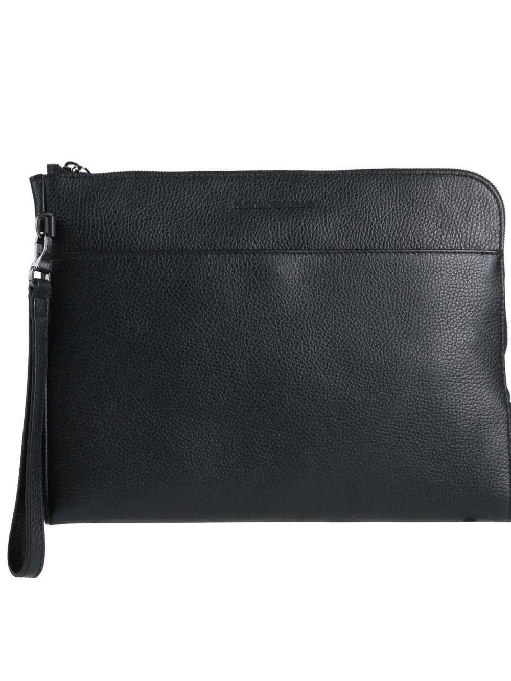 Emporio Armani Men’s Leather Valet Pouch / Zip Portfolio Wristlet (Like New)